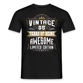 85 Years Of Being Awesome 85 Birthday 85 Years - Men's T-Shirt - black - Front - AI Model Male 178 light (178cm)