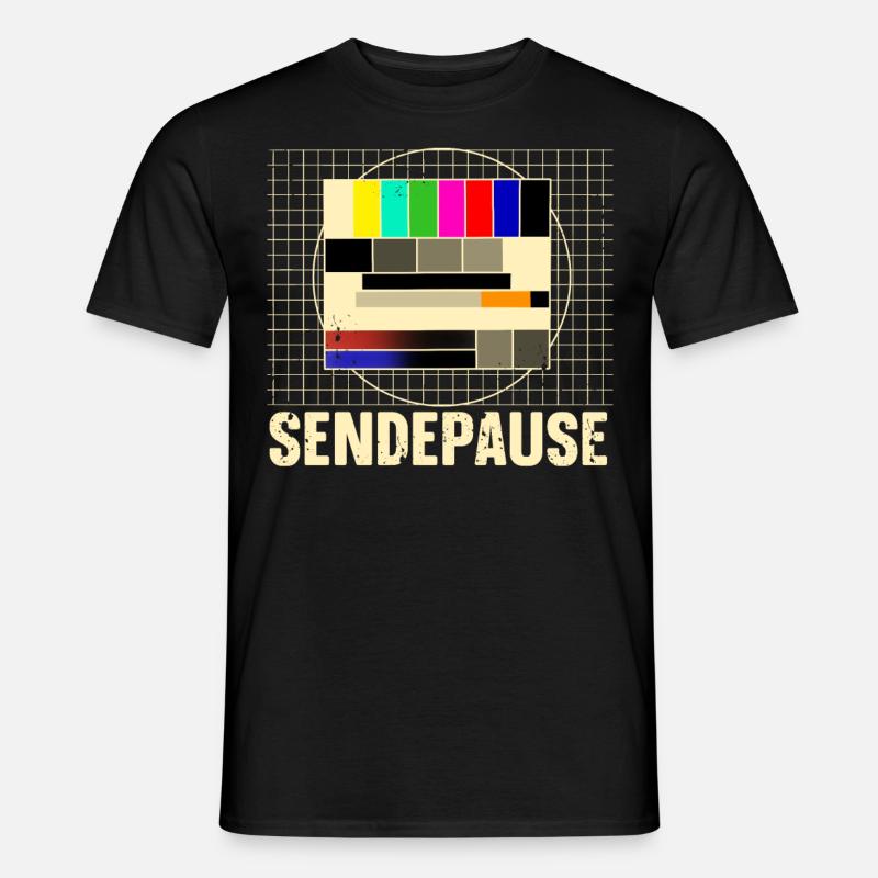 Testbild Sendepause - Männer T-Shirt - Schwarz