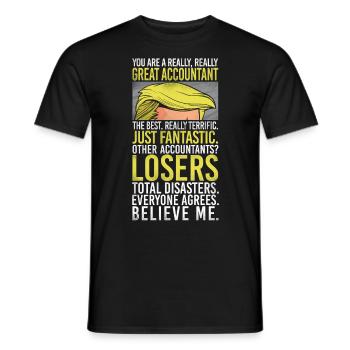 Accountant Bookkeeper Accounting - Männer T-Shirt - Schwarz - Vorne - AI Model Male 178 light (178cm)