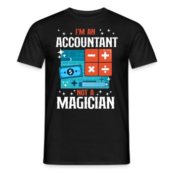 Accountant Bookkeeper Accounting - Men's T-Shirt - black - Front - AI Model Male 178 light (178cm)
