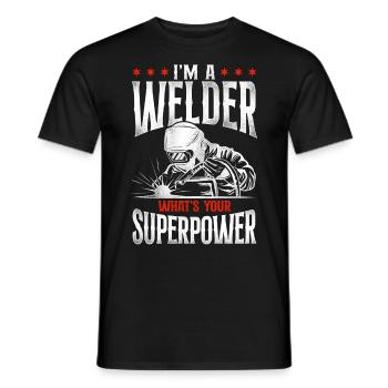 Welder Welding Vintage I'm A - Männer T-Shirt - Schwarz - Vorne - AI Model Male 178 light (178cm)