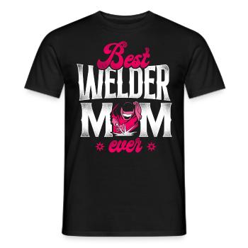Welder Welding Mom Mother Vintage - Männer T-Shirt - Schwarz - Vorne - AI Model Male 178 light (178cm)