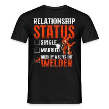 Welder Welding Girlfriend Vintage - Männer T-Shirt - Schwarz - Vorne - AI Model Male 178 light (178cm)