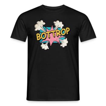 Bottrop Germany City Font Pop Art Comic - Men's T-Shirt - black - Front - AI Model Male 178 light (178cm)