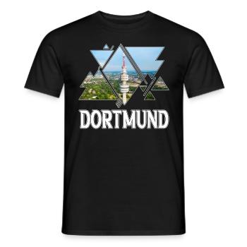 Dortmund Deutschland Stadt Skyline Heimat Liebe - Männer T-Shirt - Schwarz - Vorne - AI Model Male 178 light (178cm)