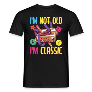 Tenue des années 90 Devise de la fête des années 80 - T-shirt homme - noir - Devant - AI Model Male 178 light (178cm)