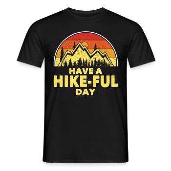 Wandern Have A Hike-Ful Day Trekking Wanderer - Männer T-Shirt - Schwarz - Vorne - AI Model Male 178 light (178cm)