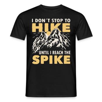 Randonnée Je ne m’arrête pas pour faire de la randonnée Trekking Randonneur - T-shirt homme - noir - Devant - AI Model Male 178 light (178cm)