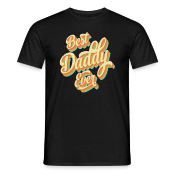 BEST DADDY EVER - T-shirt homme - noir - Devant - AI Model Male 178 light (178cm)