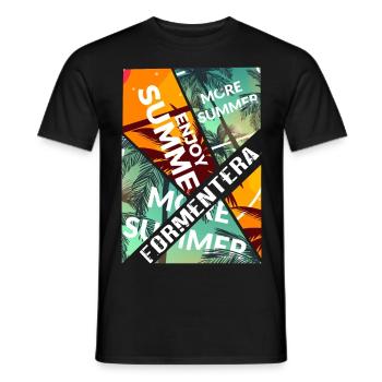 Formentera Sommer Sonne Strand Meer Palmen Urlaub - Männer T-Shirt - Schwarz - Vorne - AI Model Male 178 light (178cm)