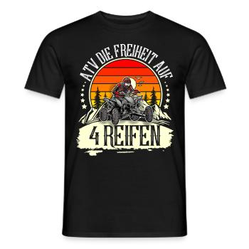 Quad ATV Offroad Quadfahrer - Männer T-Shirt - Schwarz - Vorne - AI Model Male 178 light (178cm)