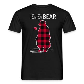 Papa Bear - Männer T-Shirt - Schwarz - Vorne - AI Model Male 178 light (178cm)