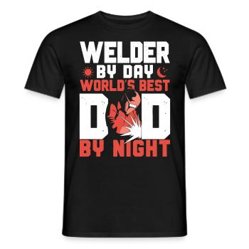 Welder Welding Dad Father Vintage - Men's T-Shirt - black - Front - AI Model Male 178 light (178cm)