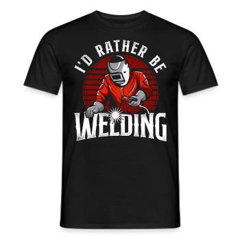 Welder Welding Vintage Retro I'd - Men's T-Shirt - black - Front - AI Model Male 178 light (178cm)