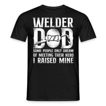 Welder Welding Father Vintage - Men's T-Shirt - black - Front - AI Model Male 178 light (178cm)