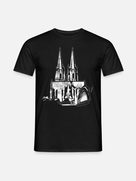 Kölner Dom Köln Kölle Kölnerin Karneval Skyline - Männer T-Shirt - Schwarz