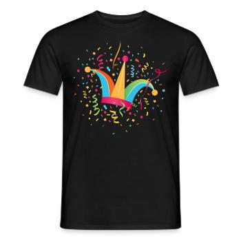 Fool's Cap Confetti Carnival Carnival Carnival - Men's T-Shirt - black - Front - AI Model Male 178 light (178cm)