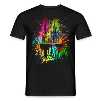 Cologne Cathedral Carnival Carnival Cologne Costume Replacement - Men's T-Shirt - black - Front - AI Model Male 178 light (178cm)