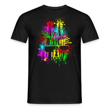 Cologne Cathedral Carnival Carnival Cologne Costume Replacement - Men's T-Shirt - black - Front - AI Model Male 178 light (178cm)