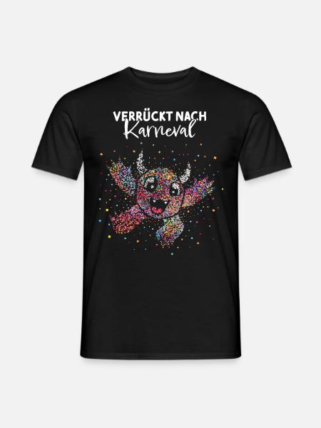 Konfetti Monster Karneval Fasnacht 5. Jahreszeit - Männer T-Shirt - Schwarz