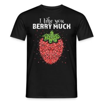 Erdbeere Kostümersatz Karneval Fasching Geschenk - Männer T-Shirt - Schwarz - Vorne - AI Model Male 178 light (178cm)