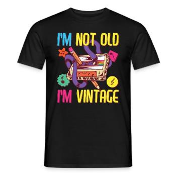 Tenue des années 90 Devise de la fête des années 80 - T-shirt homme - noir - Devant - AI Model Male 178 light (178cm)