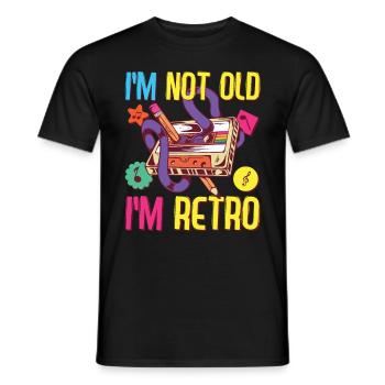 Tenue des années 90 Devise de la fête des années 80 - T-shirt homme - noir - Devant - AI Model Male 178 light (178cm)