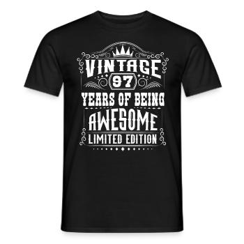 97 ans d’être génial 97 anniversaire 97 ans - T-shirt homme - noir - Devant - AI Model Male 178 light (178cm)
