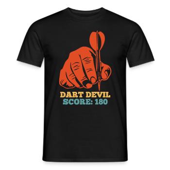 Dart Devil Score Dartpfeile 180 en fléchettes - T-shirt homme - noir - Devant - AI Model Male 178 light (178cm)