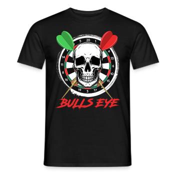 Bullseye Darts Bone Face Dartboard Dart - T-shirt homme - noir - Devant - AI Model Male 178 light (178cm)