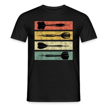 Fléchettes Flèches Dart Accessoires Fléchettes Fléchettes - T-shirt homme - noir - Devant - AI Model Male 178 light (178cm)