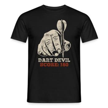 Dart Devil Score Dartpfeile 180 en fléchettes - T-shirt homme - noir - Devant - AI Model Male 178 light (178cm)