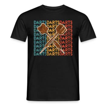 Darts spielen Dart Pfeile darten Dart - Männer T-Shirt - Schwarz - Vorne - AI Model Male 178 light (178cm)