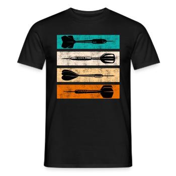 Dart Pfeile Dart Zubehör Dart - Männer T-Shirt - Schwarz - Vorne - AI Model Male 178 light (178cm)