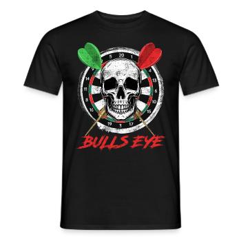 Bullseye Darts Bone Face Dartboard Dart - T-shirt homme - noir - Devant - AI Model Male 178 light (178cm)