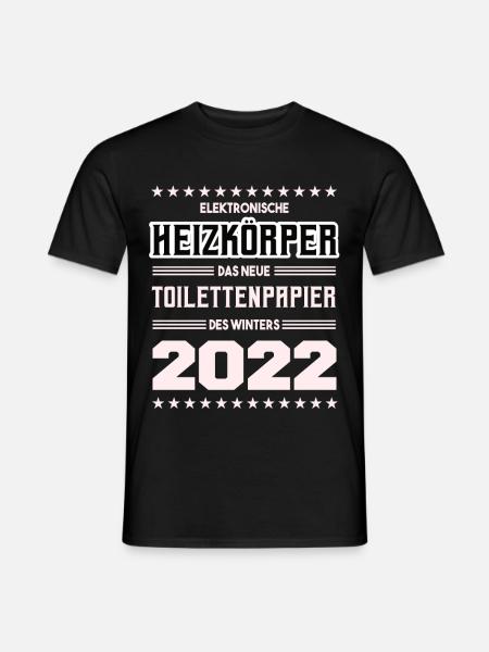 Elektroheizung das neue Toilettenpapier des Winter - Männer T-Shirt - Schwarz