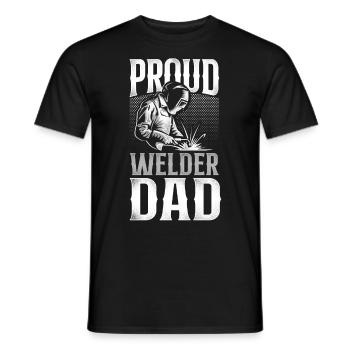 Welder Welding Dad Father Vintage - Men's T-Shirt - black - Front - AI Model Male 178 light (178cm)