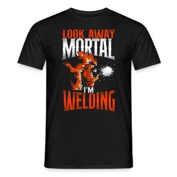 Welder Welding Vintage Look Away - Männer T-Shirt - Schwarz - Vorne - AI Model Male 178 light (178cm)