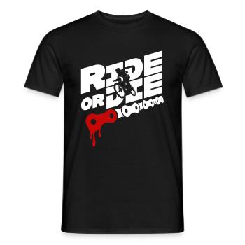 Ride or Die - Fahrrade - Bike - Männer T-Shirt - Schwarz - Vorne - AI Model Male 178 light (178cm)