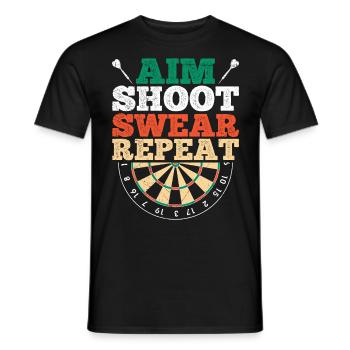 Dart Sayings Darts Darts Dartboard Dart - Men's T-Shirt - black - Front - AI Model Male 178 light (178cm)