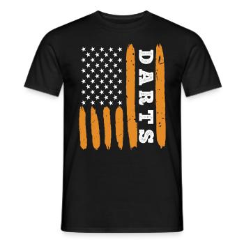 Dart USA Flagge US Fan Darts - Männer T-Shirt - Schwarz - Vorne - AI Model Male 178 light (178cm)