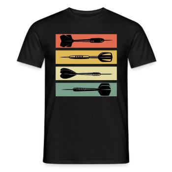 Fléchettes Flèches Dart Accessoires Fléchettes Fléchettes - T-shirt homme - noir - Devant - AI Model Male 178 light (178cm)