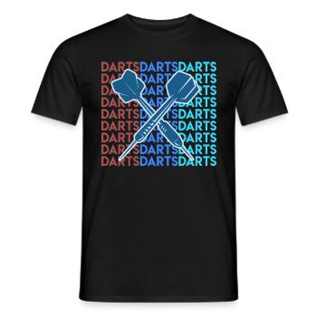 Darts spielen Dart Pfeile Dart Flight Dart - Männer T-Shirt - Schwarz - Vorne - AI Model Male 178 light (178cm)
