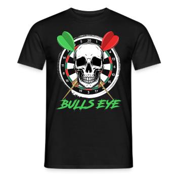 Bullseye Darts Bone Face Dartboard Dart - T-shirt homme - noir - Devant - AI Model Male 178 light (178cm)