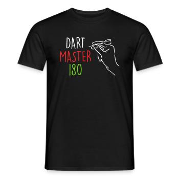 Dart Master 180 en fléchettes - T-shirt homme - noir - Devant - AI Model Male 178 light (178cm)