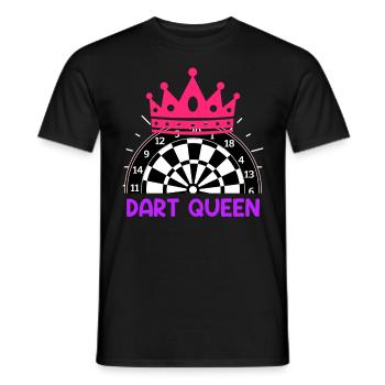 Dart Queen Dart Accessoires Fléchettes pour femmes - T-shirt homme - noir - Devant - AI Model Male 178 light (178cm)
