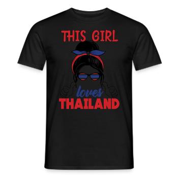 Thaïlande Fille - T-shirt homme - noir - Devant - AI Model Male 178 light (178cm)