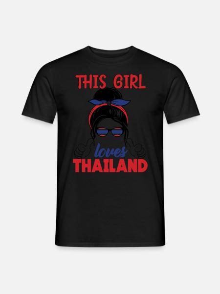 Thaïlande Fille - T-shirt homme - noir