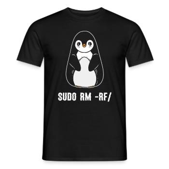 sudo rm rf / Linux Computer Programmer - Männer T-Shirt - Schwarz - Vorne - AI Model Male 178 light (178cm)