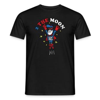 To the Moon - Men's T-Shirt - black - Front - AI Model Male 178 light (178cm)